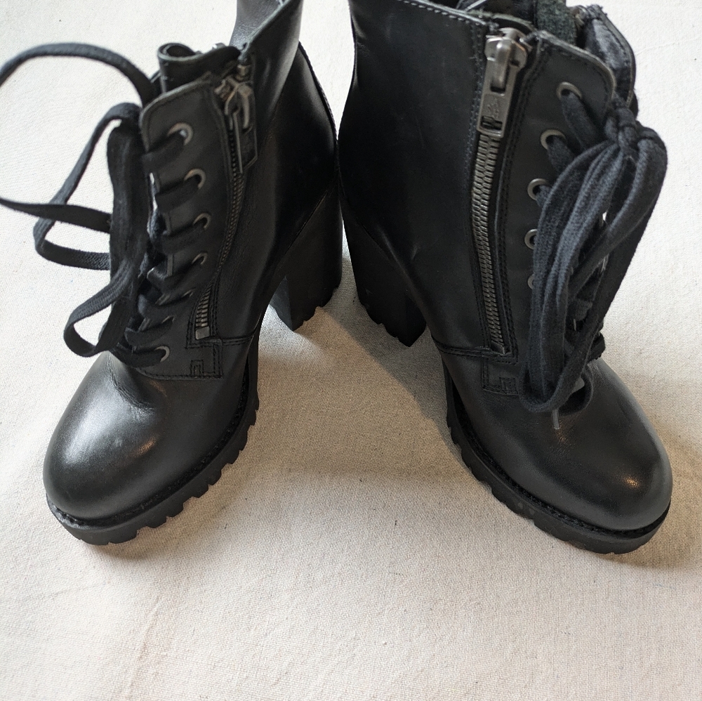 Ash Black Leather Boots - Picture 5 of 6